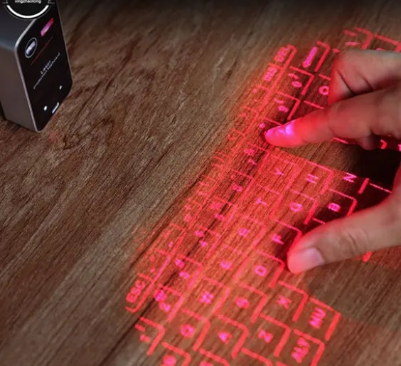 Teclado projetor a laser Bluetooth com função de mouse